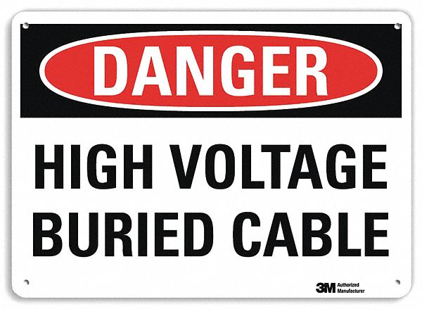 Danger Sign 7 in x 10 in Aluminum