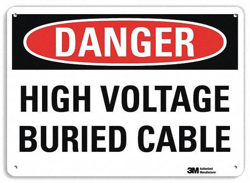 Danger Sign 10 inx14 in Plastic