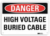 Danger Sign 10 in x 14 in Aluminum
