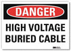 Danger Sign 7 in x 10 in Rflct Sheeting