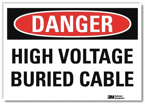 Danger Sign 5 in x 7 in Rflct Sheeting