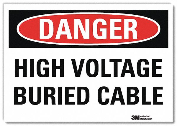 Danger Sign 5 in x 7 in Rflct Sheeting