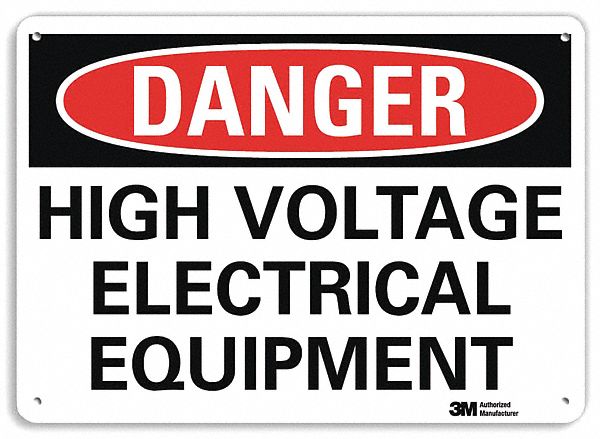 Danger Sign 7 in x 10 in Aluminum