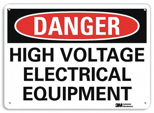 Danger Sign 10 in x 14 in Plastic