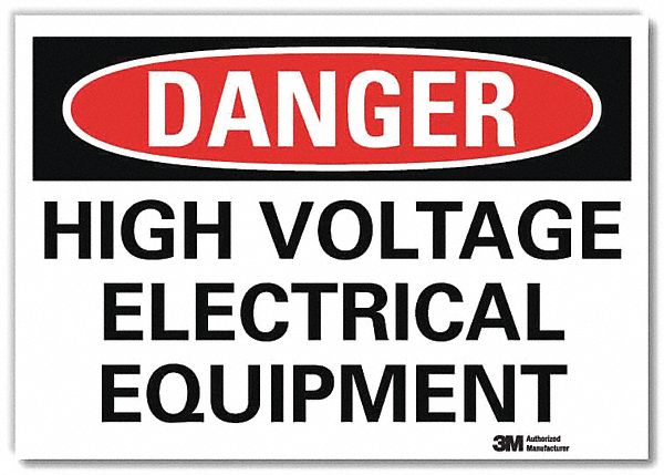 Danger Sign 10 in x 14 in Rflct Sheeting