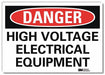Danger Sign 5 in x 7 in Rflct Sheeting