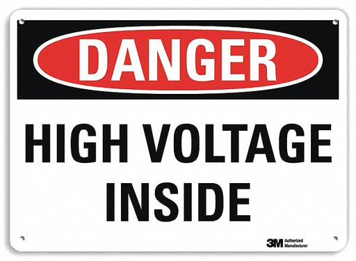 Danger Sign 7 in x 10 in Plastic