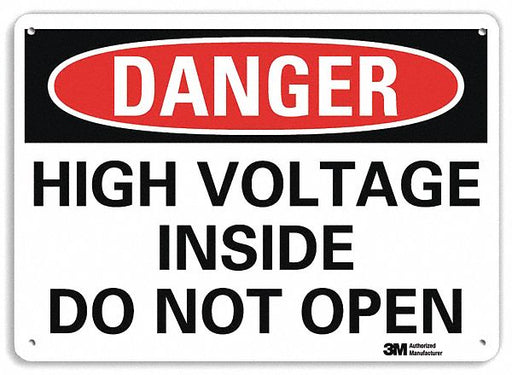 Danger Sign 10 in x 14 in Plastic