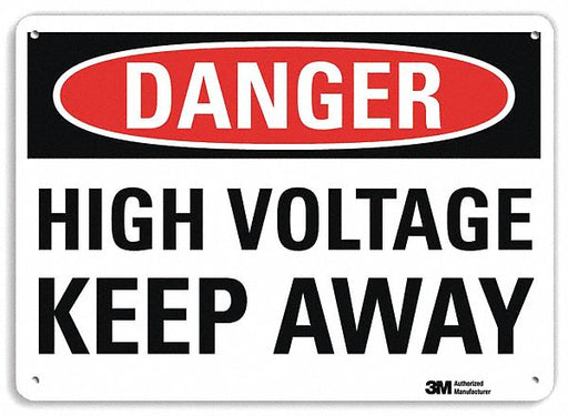 Danger Sign 7 in x 10 in Plastic