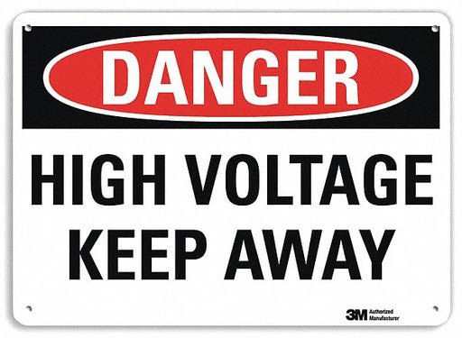 Danger Sign 7 in x 10 in Plastic