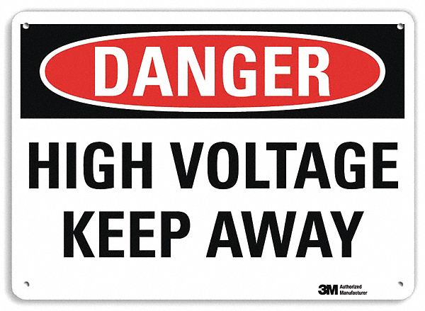Danger Sign 7 in x 14 in Aluminum