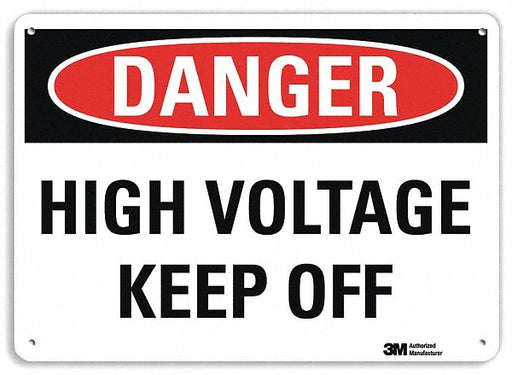 Danger Sign 10 in x 14 in Plastic