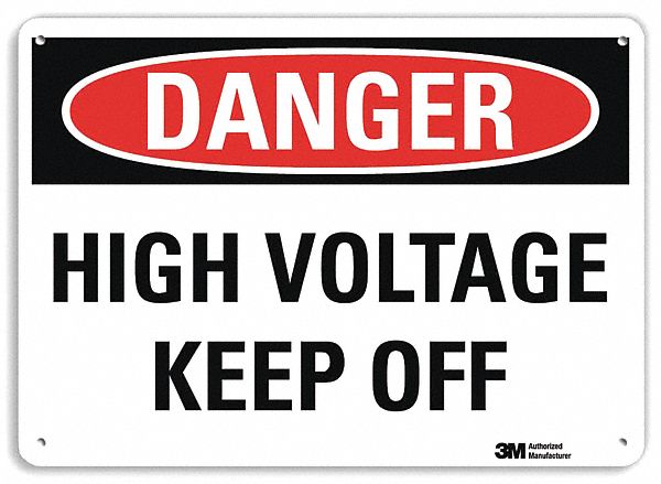 Danger Sign 10 in x 14 in Plastic