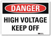 Danger Sign 5 in x 7 in Rflct Sheeting