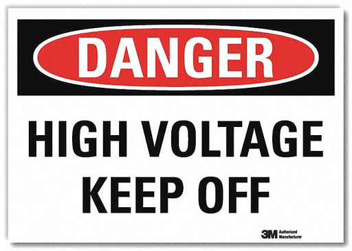 Danger Sign 5 in x 7 in Rflct Sheeting