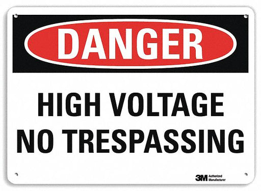 Danger Sign 7 in x 10 in Plastic