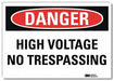 Danger Sign 10 in x 14 in Rflct Sheeting
