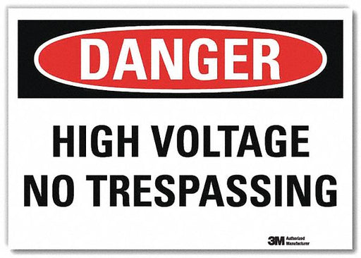 Danger Sign 7 in x 10 in Rflct Sheeting