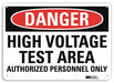 Danger Sign 7 in x 10 in Aluminum