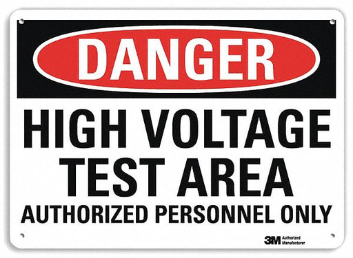 Danger Sign 7 in x 10 in Plastic
