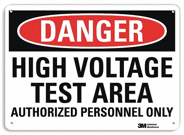 Danger Sign 7 in x 10 in Plastic