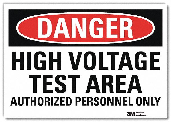 Danger Sign 5 in x 7 in Rflct Sheeting