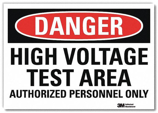 Danger Sign 7 in x 10 in Rflct Sheeting