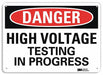 Danger Sign 10 in x 14 in Aluminum