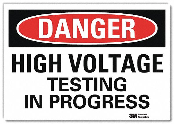 Danger Sign 7 in x 10 in Rflct Sheeting
