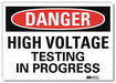 Danger Sign 5 in x 7 in Rflct Sheeting