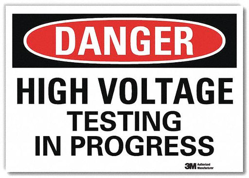 Danger Sign 5 in x 7 in Rflct Sheeting