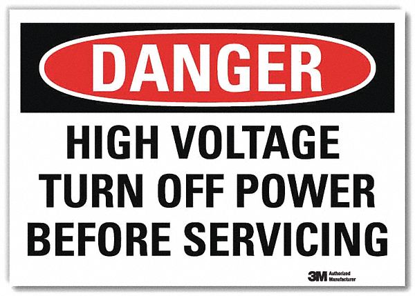 Danger Sign 10 in x 14 in Rflct Sheeting