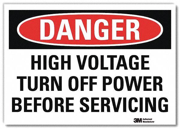 Danger Sign 10 in x 14 in Rflct Sheeting