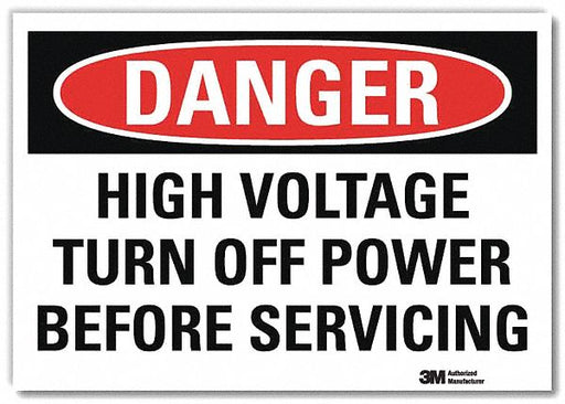 Danger Sign 7 in x 10 in Rflct Sheeting