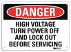 Danger Sign 7 in x 14 in Aluminum