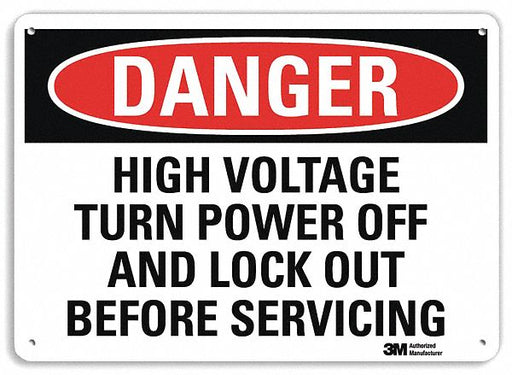 Danger Sign 7 in x 14 in Aluminum