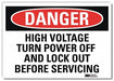 Danger Sign 7 in x 10 in Rflct Sheeting