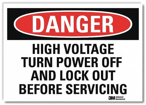 Danger Sign 7 in x 10 in Rflct Sheeting