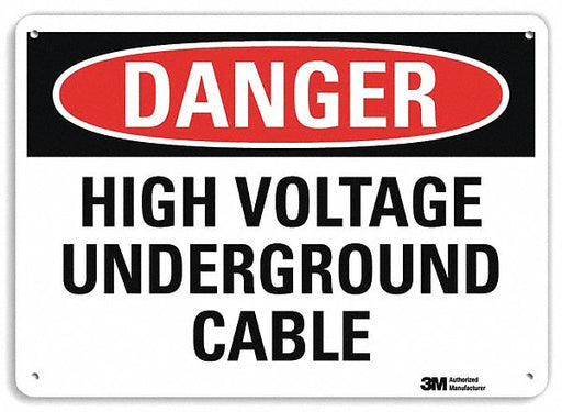 Danger Sign 10 in x 14 in Plastic