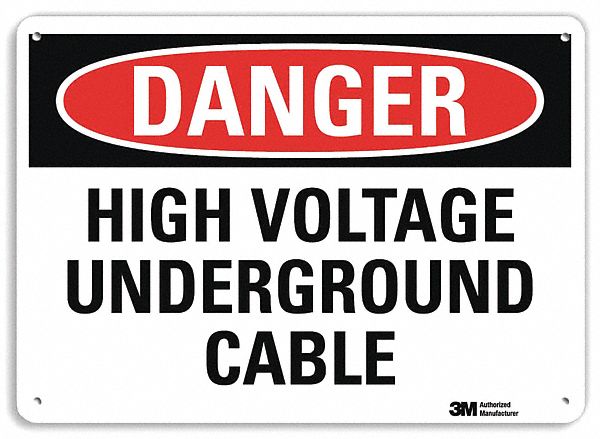 Danger Sign 7 in x 10 in Plastic