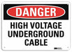 Danger Sign 7 in x 10 in Aluminum