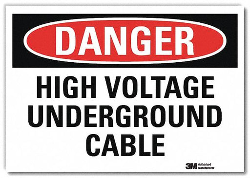 Danger Sign 7 in x 10 in Rflct Sheeting