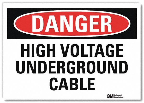 Danger Sign 7 in x 10 in Rflct Sheeting