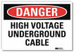 Danger Sign 10 in x 14 in Rflct Sheeting