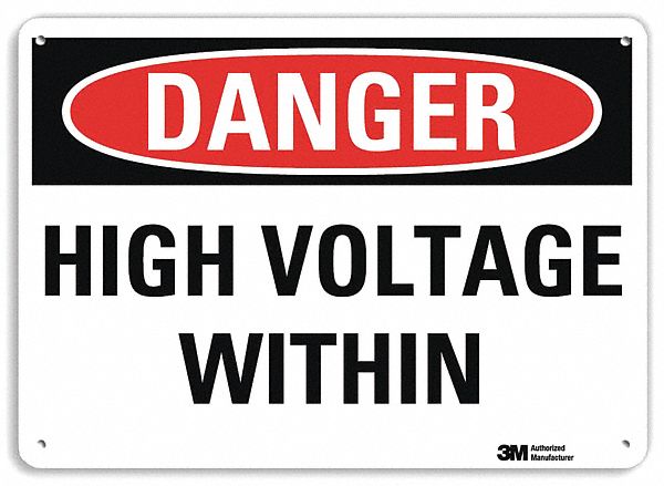 Danger Sign 10 in x 14 in Aluminum