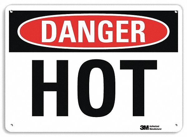 Danger Sign 10 in x 14 in Plastic