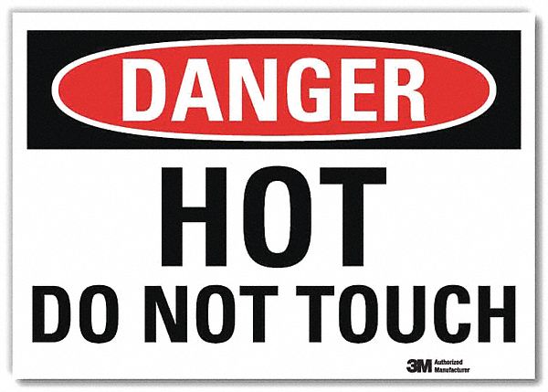 Danger Sign 7 in x 10 in Rflct Sheeting