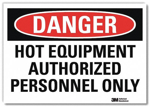 Danger Sign 5 in x 7 in Rflct Sheeting