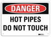 Danger Sign 7 in x 10 in Plastic