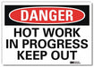 Danger Sign 5 in x 7 in Rflct Sheeting